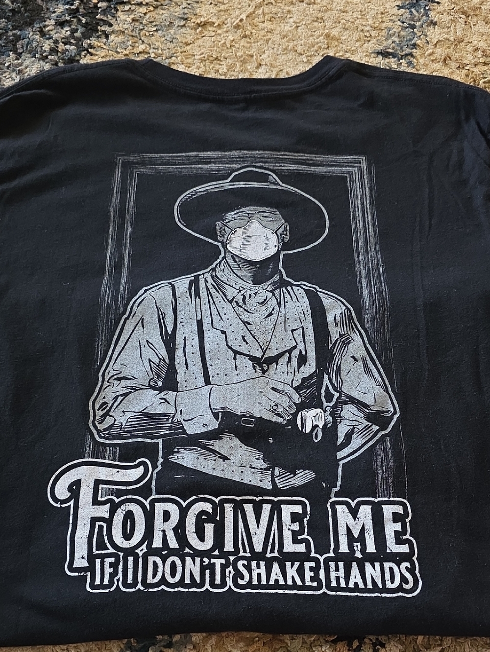 Men's Black 'Forgive Me' Graphic Short Sleeve Tee